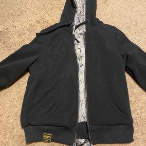 black jacket with fur